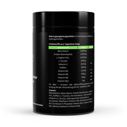 Pre - Workout Booster Apfel - 520g - Supplements and more Nahrungsergänzungsmittel