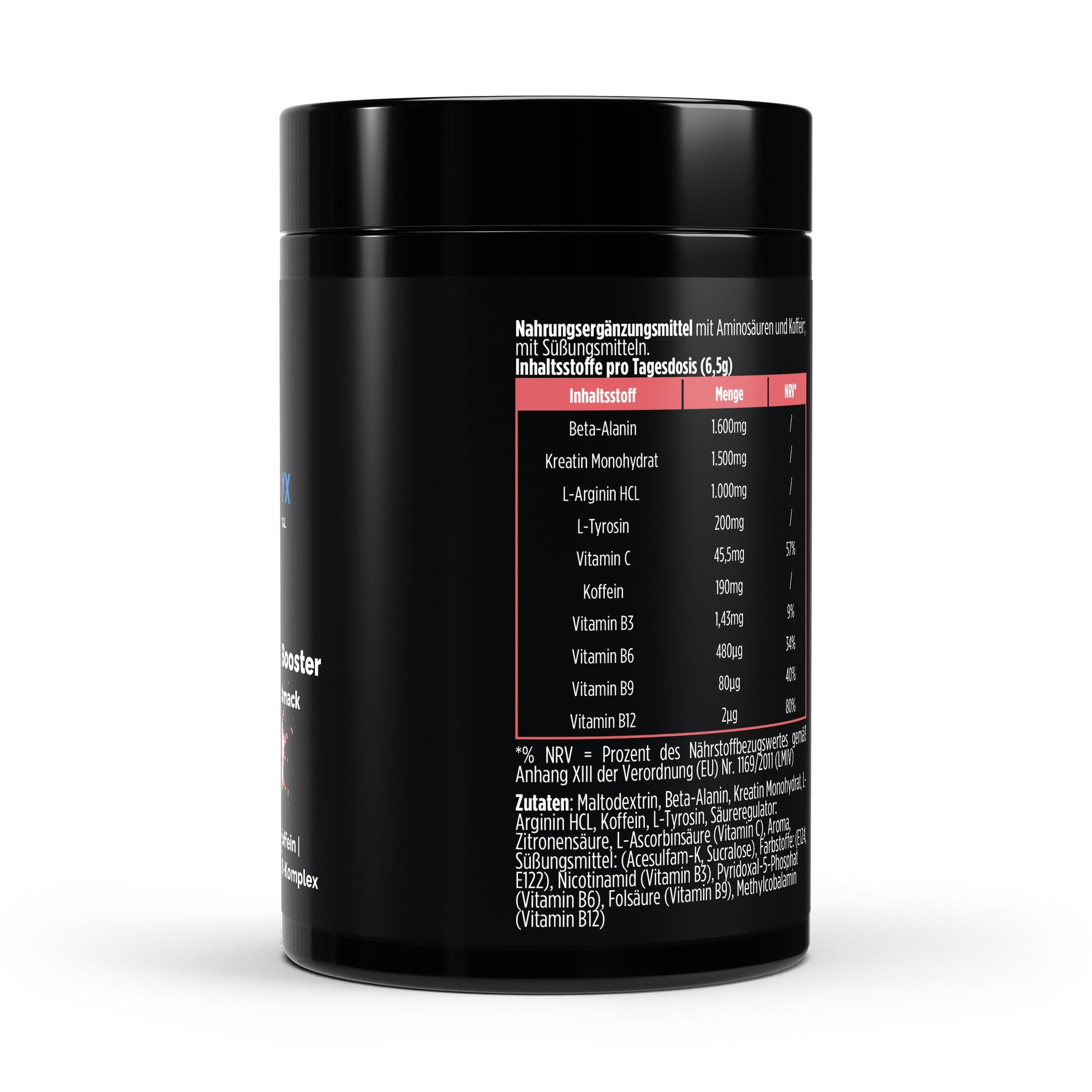 Pre - Workout Booster Himbeere - 520g - Supplements and more Nahrungsergänzungsmittel