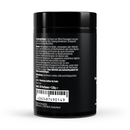 Pre - Workout Booster Himbeere - 520g - Supplements and more Nahrungsergänzungsmittel