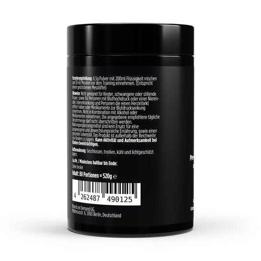 Pre - Workout Booster Orange - 520g - Supplements and more Nahrungsergänzungsmittel