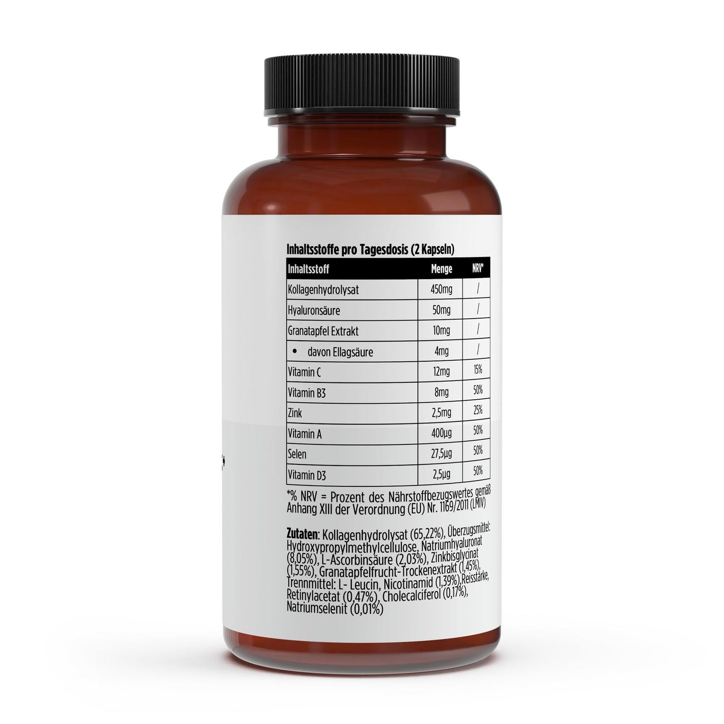 Premium Kollagenhydrolysat PLUS Haut Haare Nägel - 180 Kapseln - Supplements and more Nahrungsergänzungsmittel