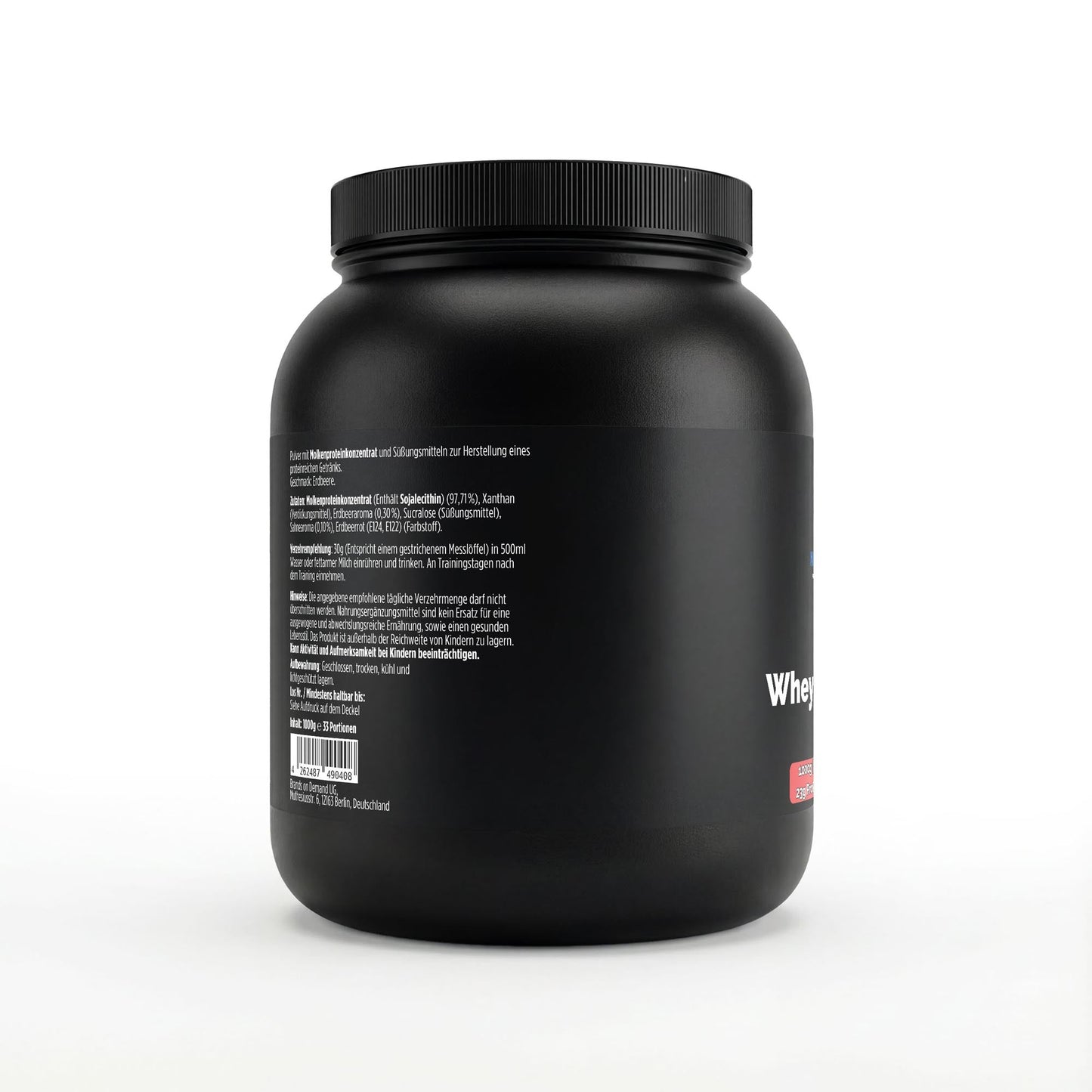 Premium Whey Protein Erdbeere - 1.000g - Supplements and more Nahrungsergänzungsmittel