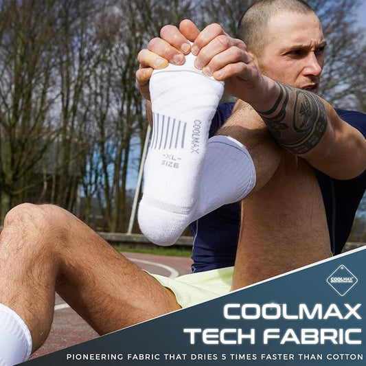 Rahhint Coolmax 3 Pack Compression Running Socks Men Women Anti-Blister Socks Running Socks Sports Socks with Tab Design, Compression Zone, Ventilation Mesh and Arch Support, Size 35-51 - Supplements and more Nahrungsergänzungsmittel