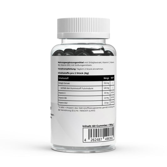 Shilajit Gummies + Vitamin C,B6, B12 - 60 Stk. - Supplements and more Nahrungsergänzungsmittel