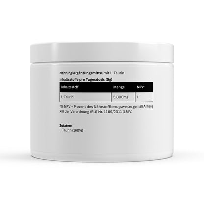 Taurin Pulver - 250g - Supplements and more Nahrungsergänzungsmittel