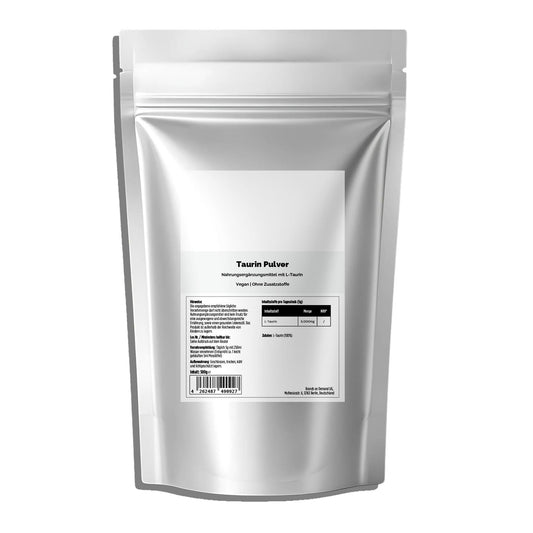 Taurin Pulver - 500g Doypack - Supplements and more Nahrungsergänzungsmittel