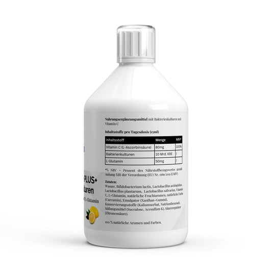 Vita Balance PLUS+ Bakterienkulturen - 33 vegane Lemon Shots - 500ml - Supplements and more Nahrungsergänzungsmittel
