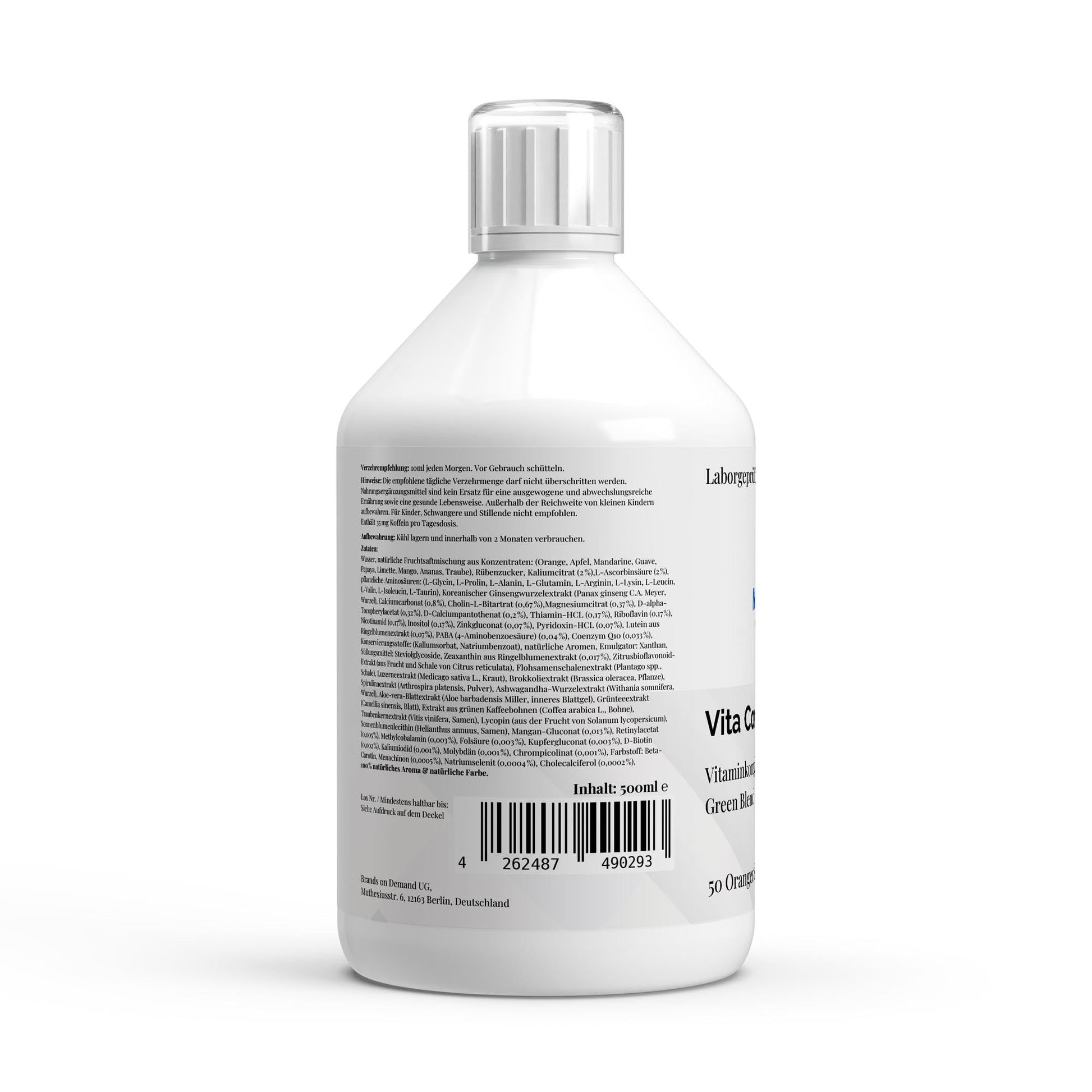 Vita Complete PLUS+ 50 vegane Shots - Fresh Orange - 500ml - Supplements and more Nahrungsergänzungsmittel