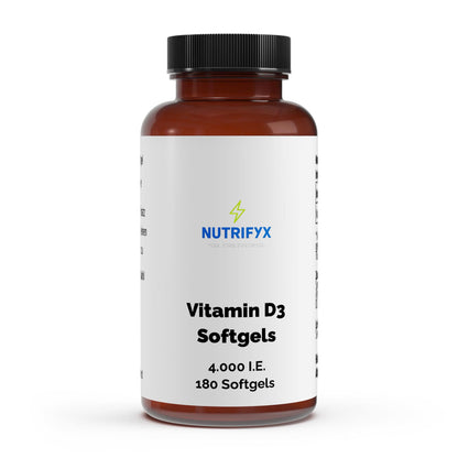 Vitamin D3 4.000 IE - 180 Softgels - Supplements and more Nahrungsergänzungsmittel