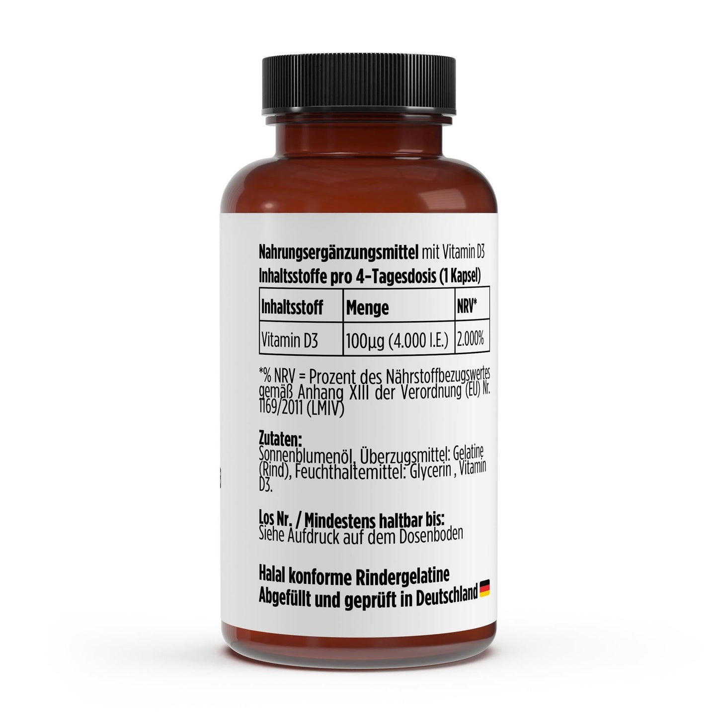 Vitamin D3 4.000 IE - 180 Softgels - Supplements and more Nahrungsergänzungsmittel