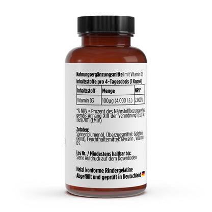 Vitamin D3 4.000 IE - 180 Softgels - Supplements and more Nahrungsergänzungsmittel