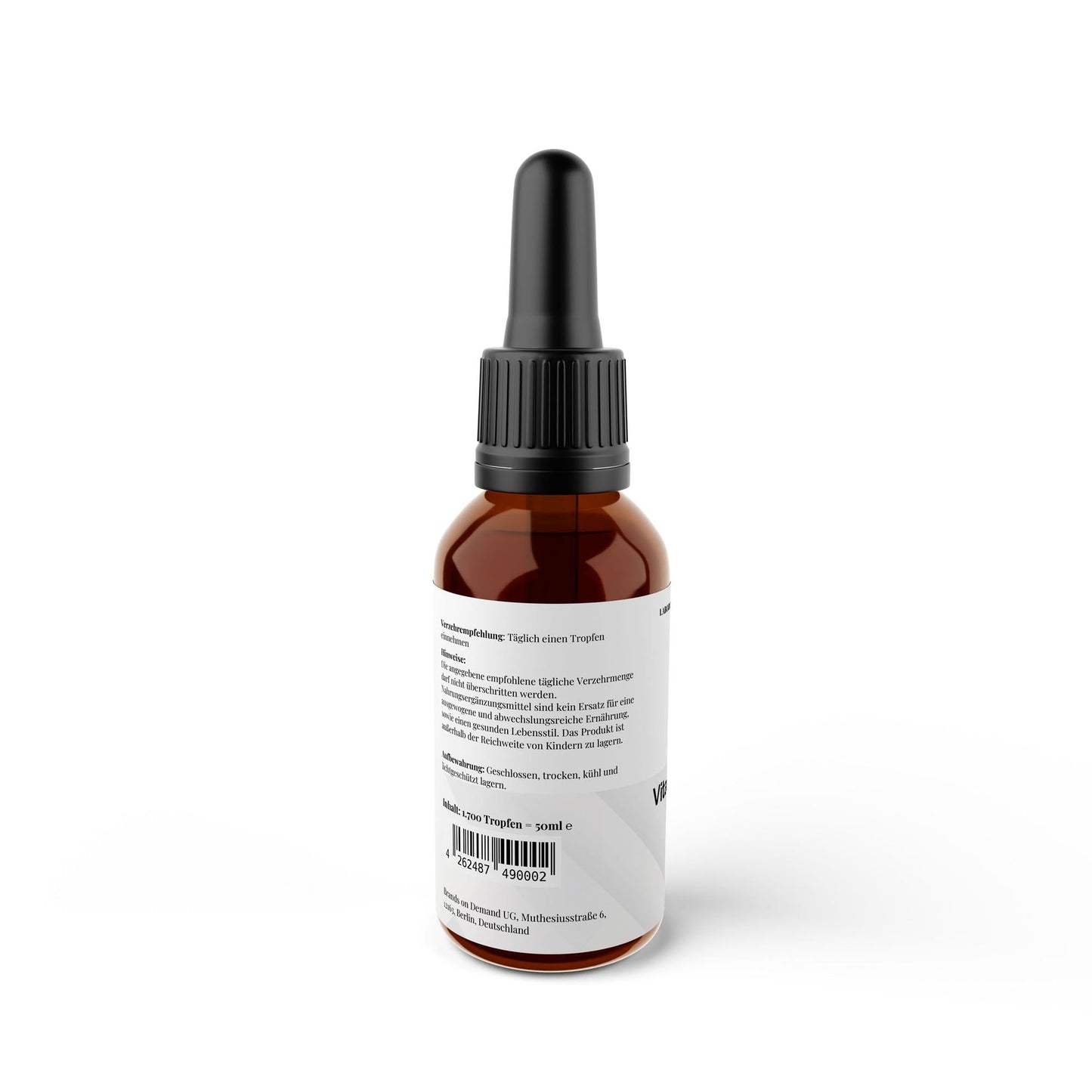 Vitamin D3 + K2 - 1.700 Tropfen (1.000 I.E.) - 50ml - Supplements and more Nahrungsergänzungsmittel