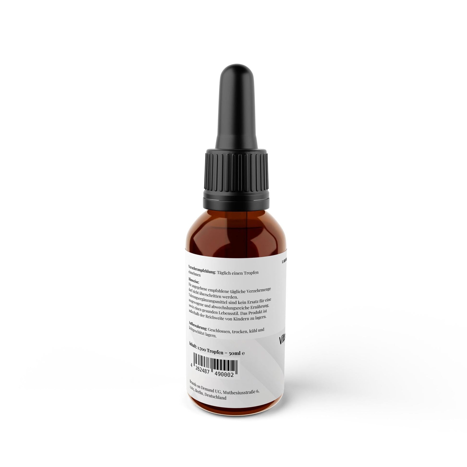 Vitamin D3 + K2 - 1.700 Tropfen (1.000 I.E.) - 50ml - Supplements and more Nahrungsergänzungsmittel