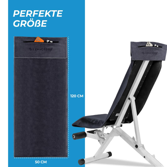 ZENACROSS Fitness Handtuch Mikrofaser 120x50 - Gymhandtuch - Sporthandtuch - Supplements and more Nahrungsergänzungsmittel