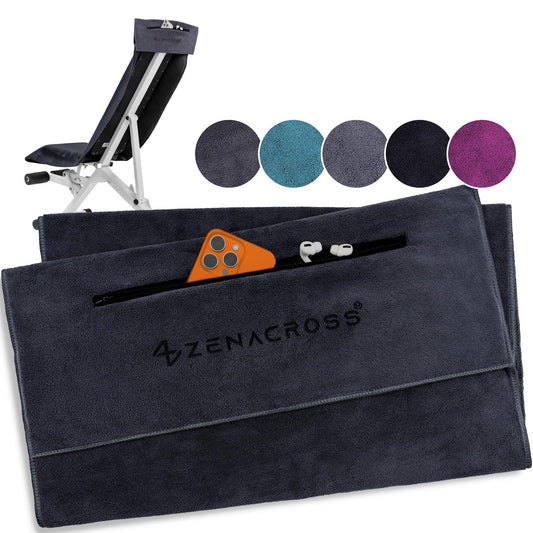 ZENACROSS Fitness Handtuch Mikrofaser 120x50 - Gymhandtuch - Sporthandtuch - Supplements and more Nahrungsergänzungsmittel